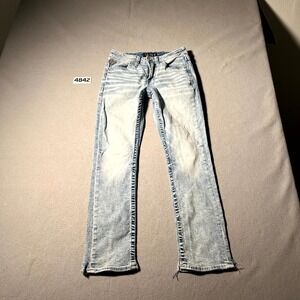 Salvage Supply Co Jeans Mens 28x28.5 Denim Light Wash Havoc Straight Slim Fit